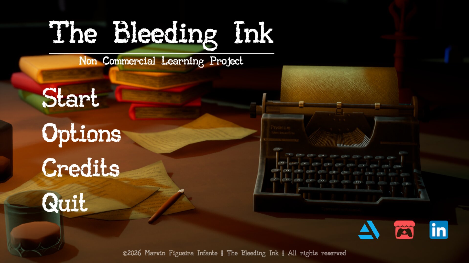 The  Bleeding  Ink  Startscreen